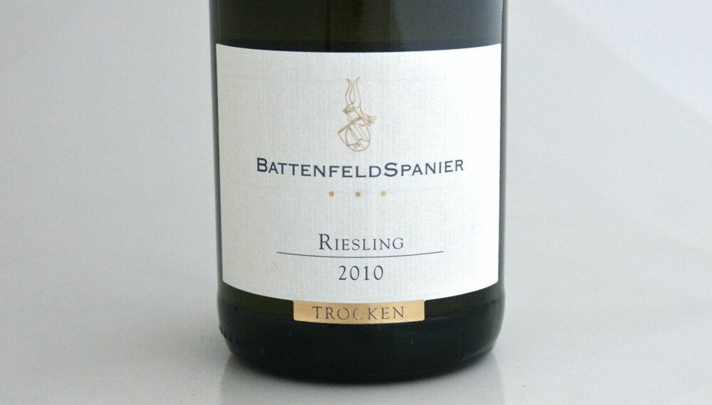 TEST AV RIESLING: Battenfeld-Spanier Estate Riesling Trocken 2010 kom på andreplass.