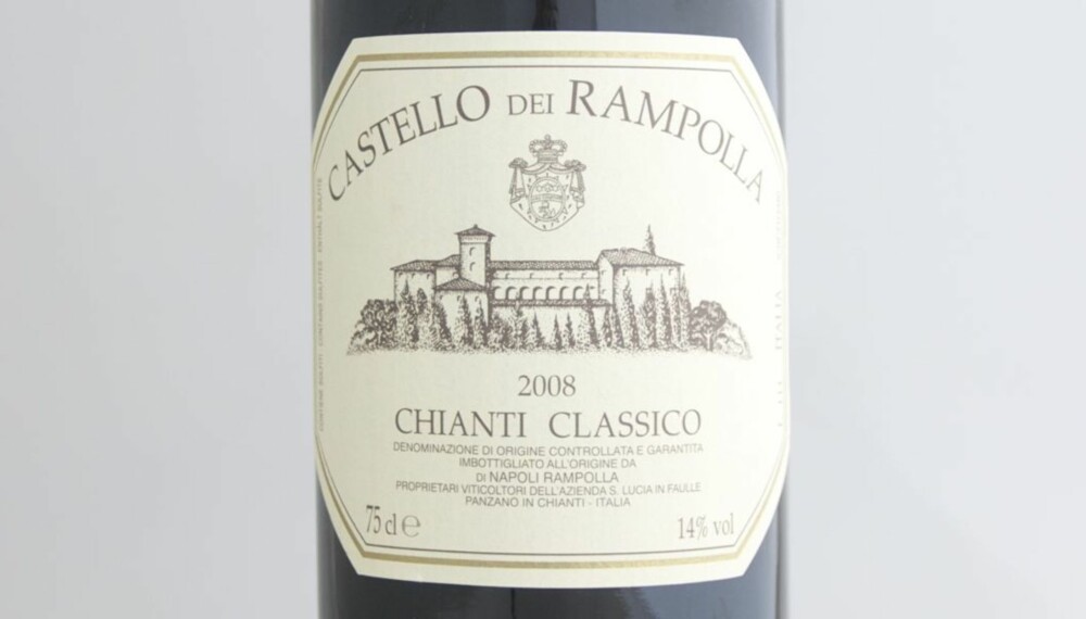 TEST AV CHIANTI: Castello dei Rampolla Chianti Classico 2008 kom på delt andreplass i testen.