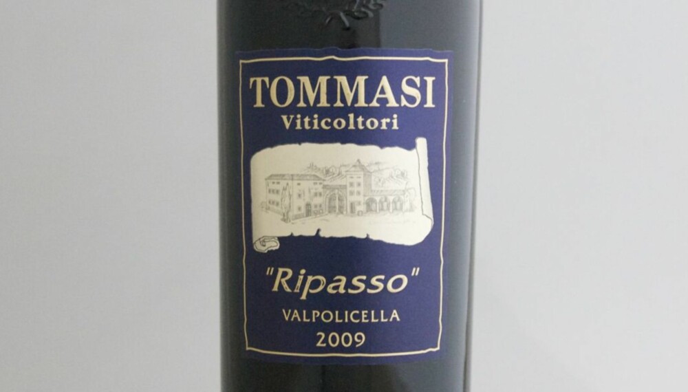 TEST AV RIPASSO: Tommasi Valpolicella Ripasso 2009 kom på tredjeplass i testen.