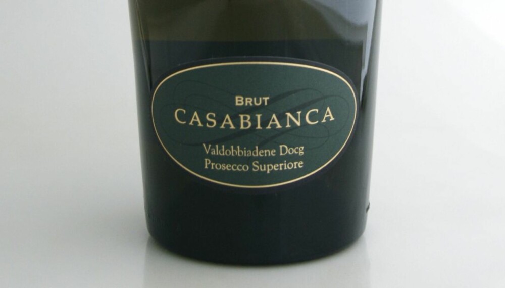 TEST AV PROSECCO: Casabianca Prosecco di Valdobbiadene Brut kom på delt andreplass i testen.