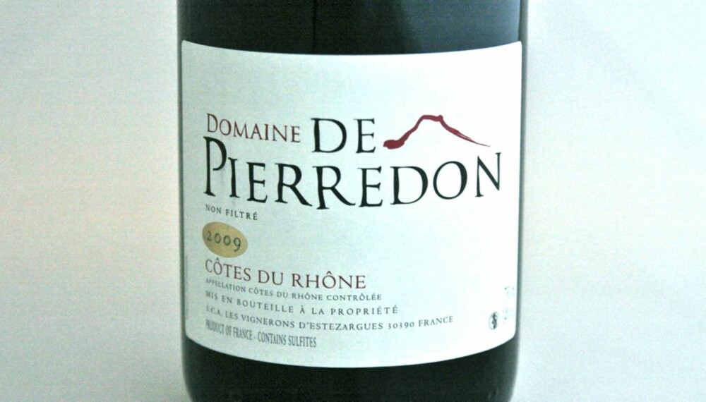 TEST AV RHÔNE-VINER: Domaine de Pierredon 2009 kom på delt førsteplass i testen.