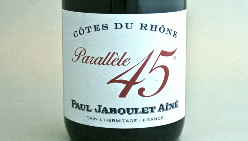 TEST AV RHÔNE-VINER: Jaboulet Parallèle 45 Côtes du Rhône 2009 kom på delt førsteplass i testen.