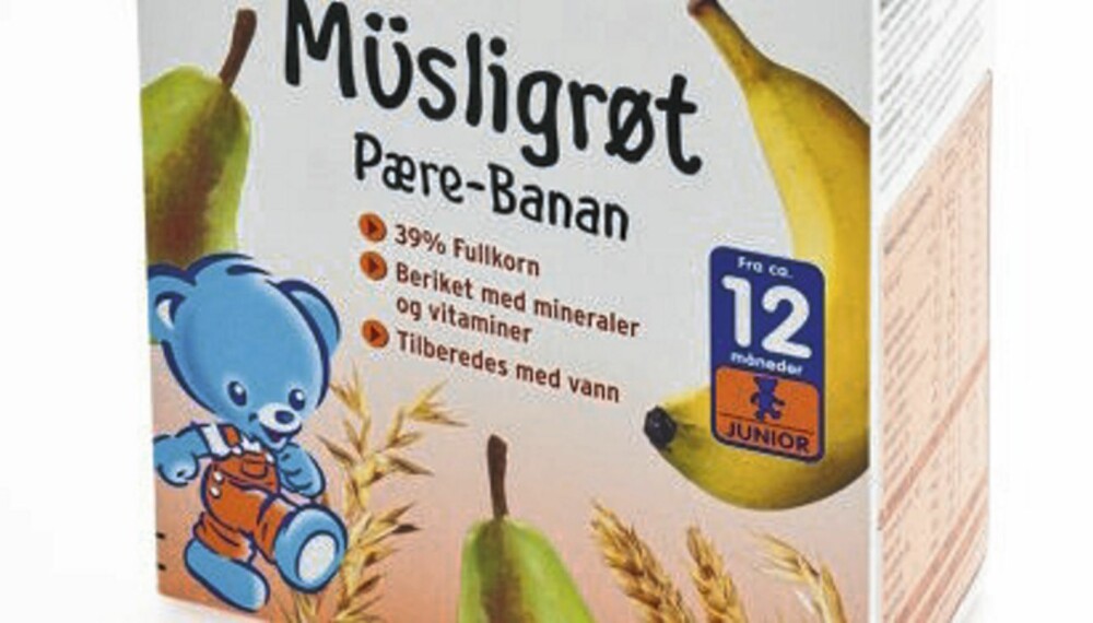 FRA 12 MÅNEDER: Nestle Musligrøt pære-banan.