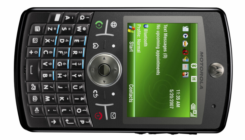 DÅRLIG LYDKVALITET: Motorola q9h lider dessverre under dårlig lydkvalitet i samtaler.