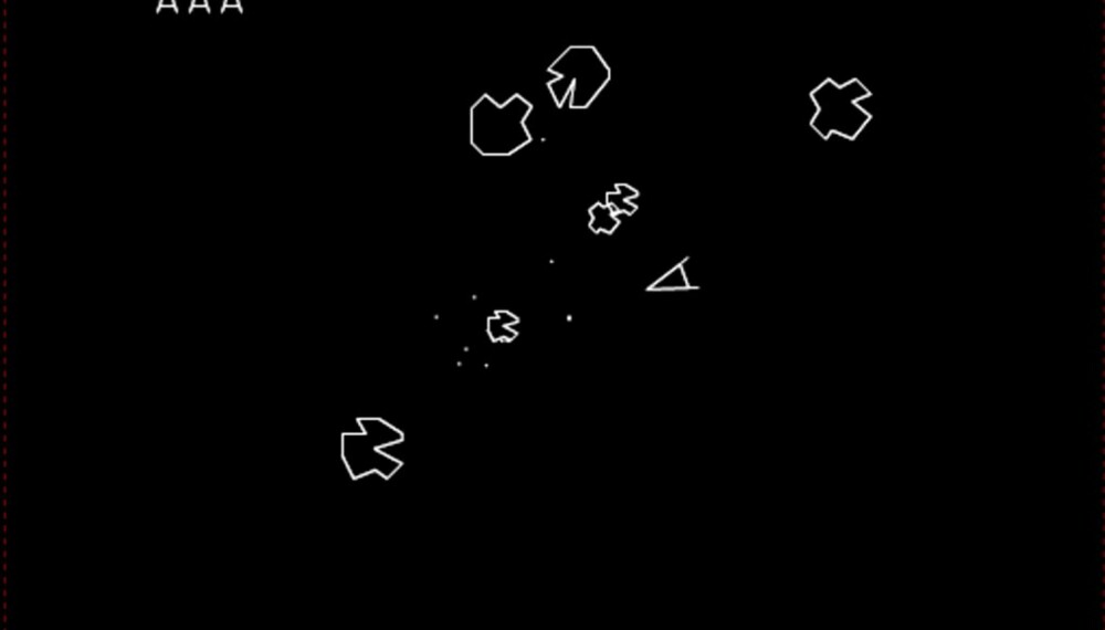UT-INN: I Asteroids kan man fly ut på den ene siden av skjermen og komme igjen på den andre siden. Banebrytende i sin tid.