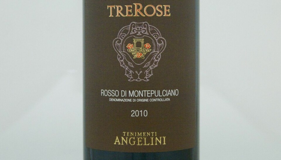 PASSER TIL RIBBE: TreRose Rosso di Montepulciano 2010.