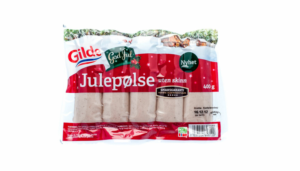 TEST AV JULEPØLSE: Gilde julepølse uten skinn