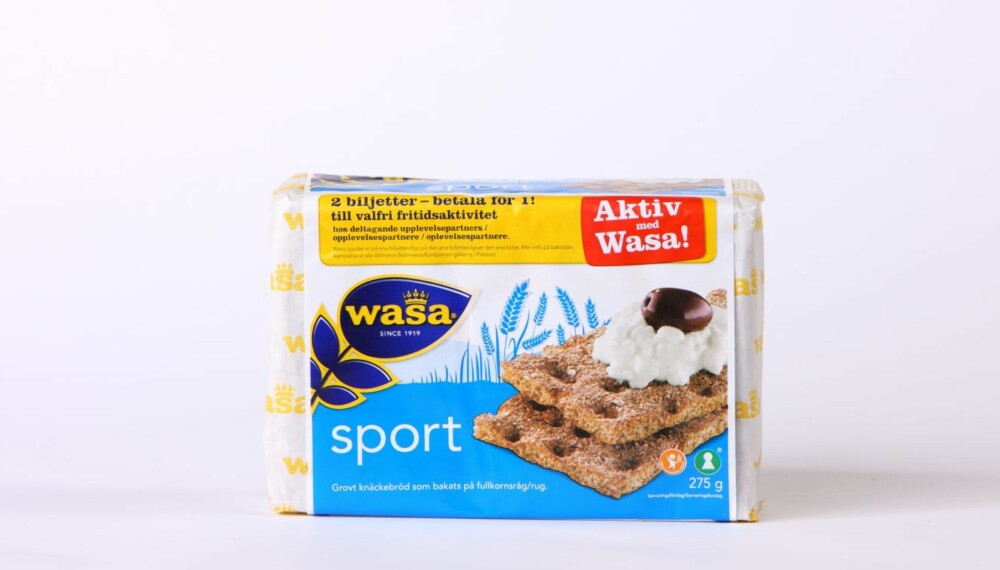 TEST AV KNEKKEBRØD: Wasa - Sport.