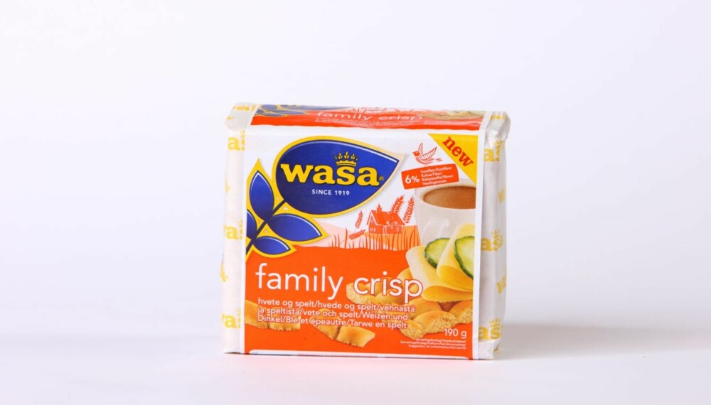 TEST AV KNEKKEBRØD: Wasa - Family crisp hvete og spelt.