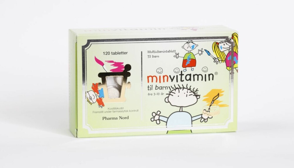 VITAMIN- OG MINERALTILSKUDD: Min Vitamin 3-10 år VITAMIN- OG MINERALTILSKUDD: Min Vitamin 3-10 år