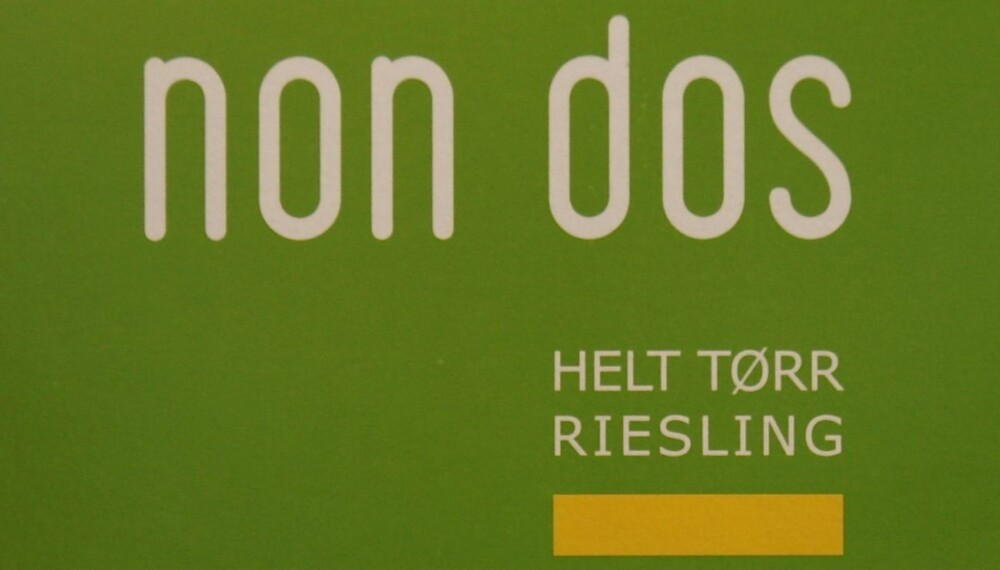 GOD PAPPVIN: Non Dos Helt Tørr Riesling 2011.