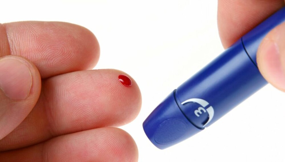 BLODSUKKERMÅLING: Ved diabetes type 1 bør blodsukkert måles flere ganger om dagen