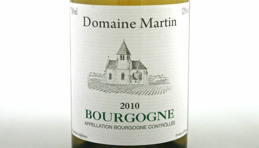 GODT VINKJØP: Domaine Martin Bourgogne Blanc 2010.