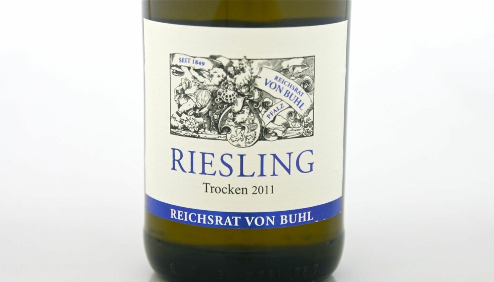 TEST AV RIESLING: Reichsrat von Buhl Riesling Trocken 2011 kom på delt andreplass.