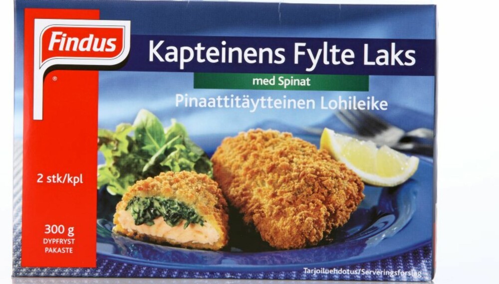 TEST: Findus Kapteinens fylte laks med spinat. TEST: Findus Kapteinens fylte laks med spinat.