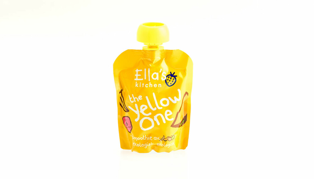 TEST AV FRUKTMOS OG SMOOTHIE: Ella's Kitchen The Yellow One.