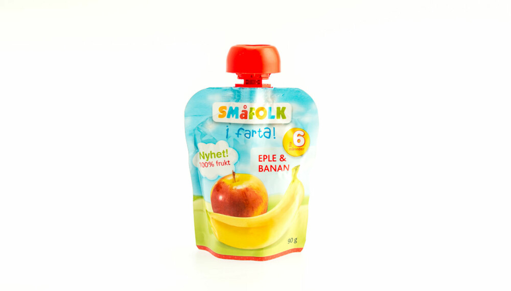 TEST AV FRUKTMOS OG SMOOTHIE: Småfolk i farta med eple og banan. TEST AV FRUKTMOS OG SMOOTHIE: Småfolk i farta med eple og banan.