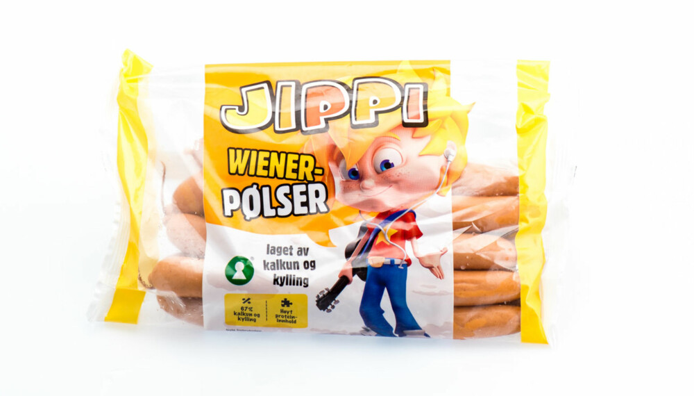 TEST AV WIENERPØLSER: Jippi Wienerpølser med kylling og kalkun.