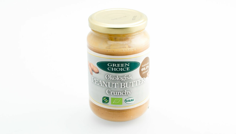 TEST AV NØTTEPÅLEGG: Green Choice økologisk peanut butter - crunchy.
