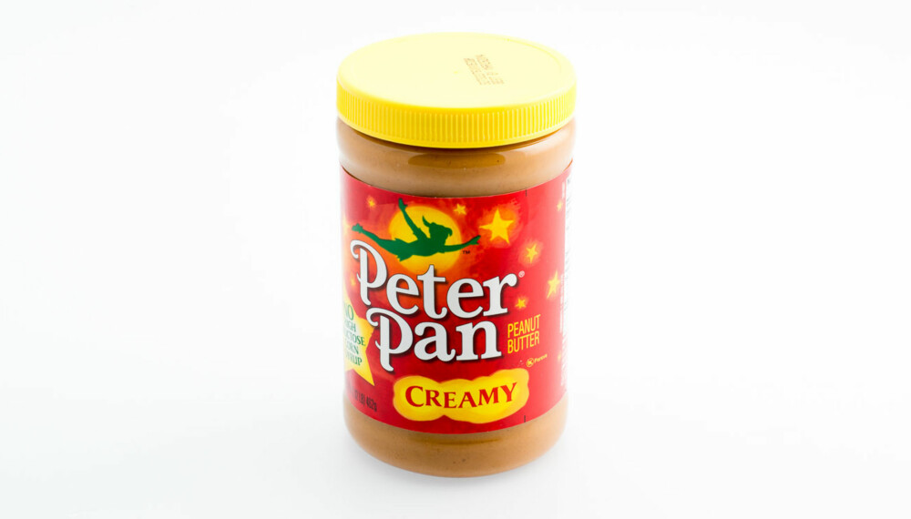TEST AV NØTTEPÅLEGG: Peter Pan creamy peanut butter.
