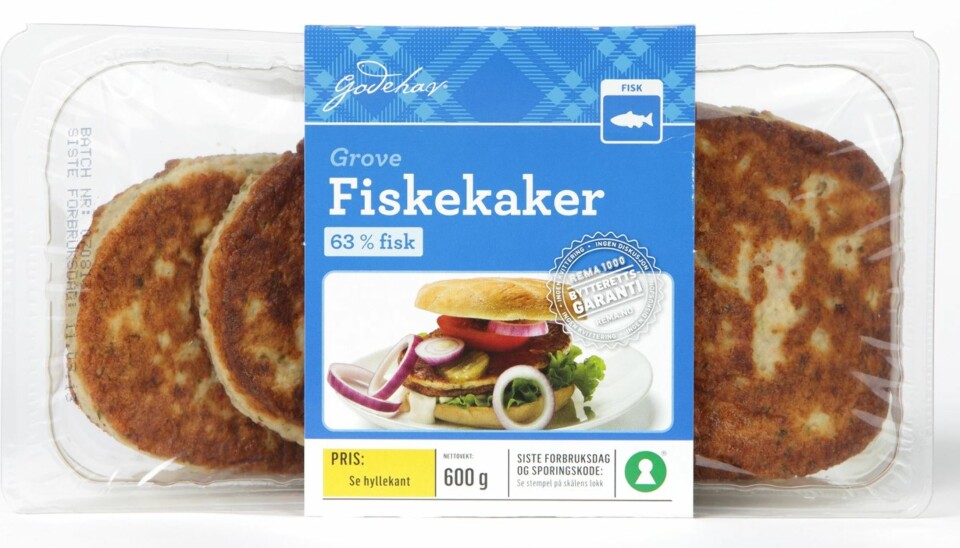 BEDRE ENN SNITTET: Godehav grove fiskekaker har 63 prosent fisk.