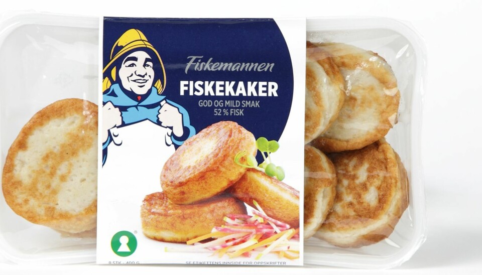 FISKEMANNEN: Nesten halvparten av disse fiskekakene er noe annet enn fisk.