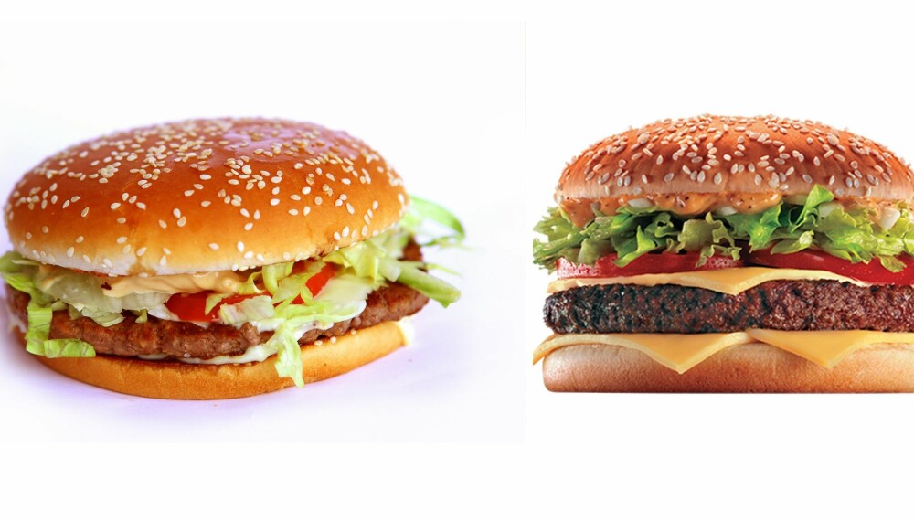 Test: Hvilken hamburger ligner mest på reklamebildet?