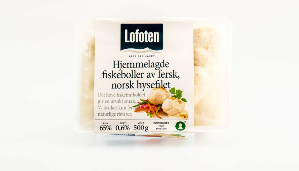 TEST AV FISKEBOLLER: Lofoten Hjemmelagde fiskeboller av fersk, norsk hysefilet.