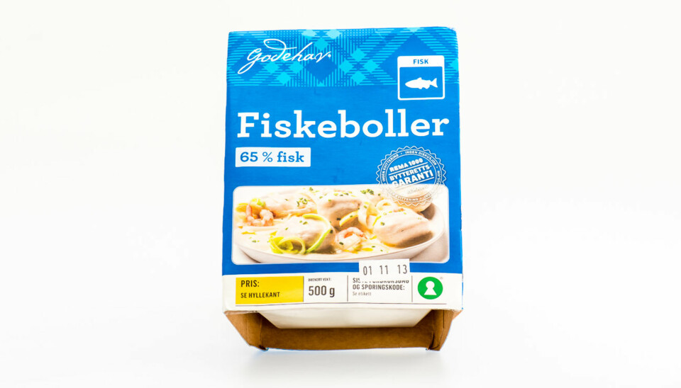 TEST AV FISKEBOLLER: Godehav fiskeboller 65% fisk.