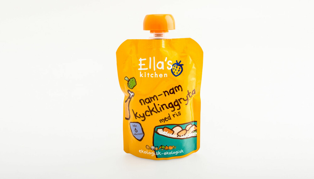 TEST AV BARNEMAT: Ella's kitchen ¿ Nam-nam kyllinggryte med ris.