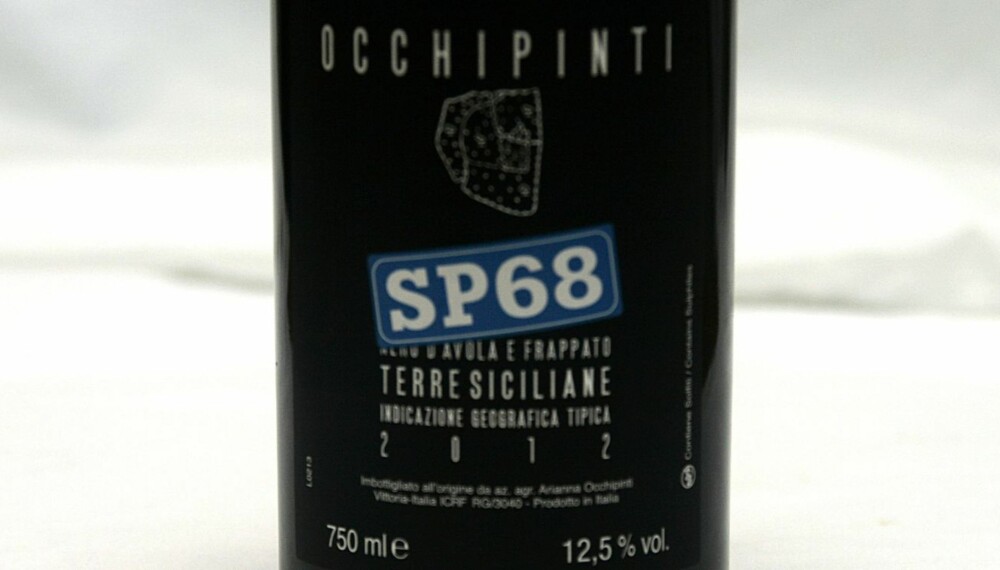 TIL PINNEKJØTT: Occhipinti SP 68 Nero d'Avola e Frappato 2012.