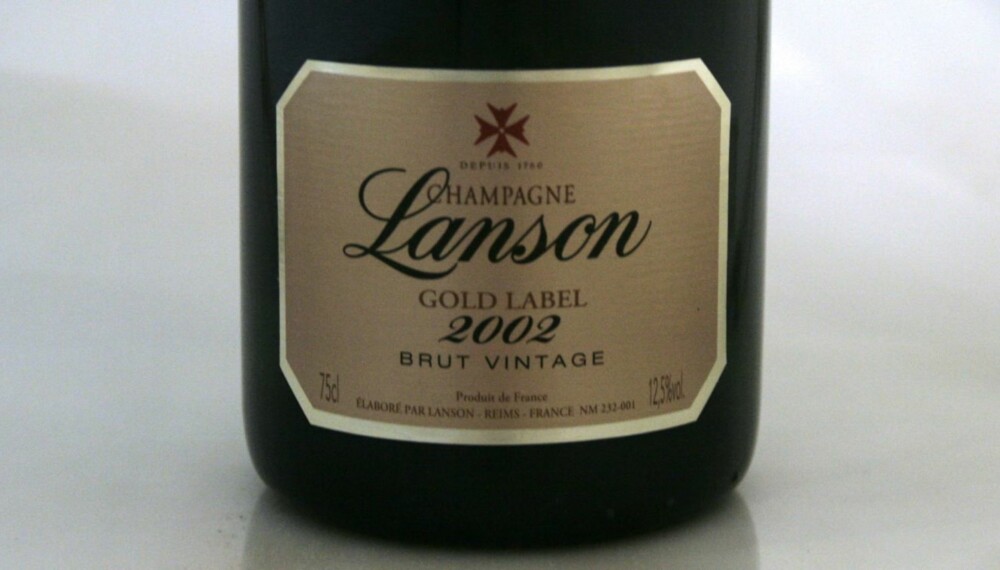 GOD CHAMPAGNE: Lanson Gold Label Brut Vintage 2002.
