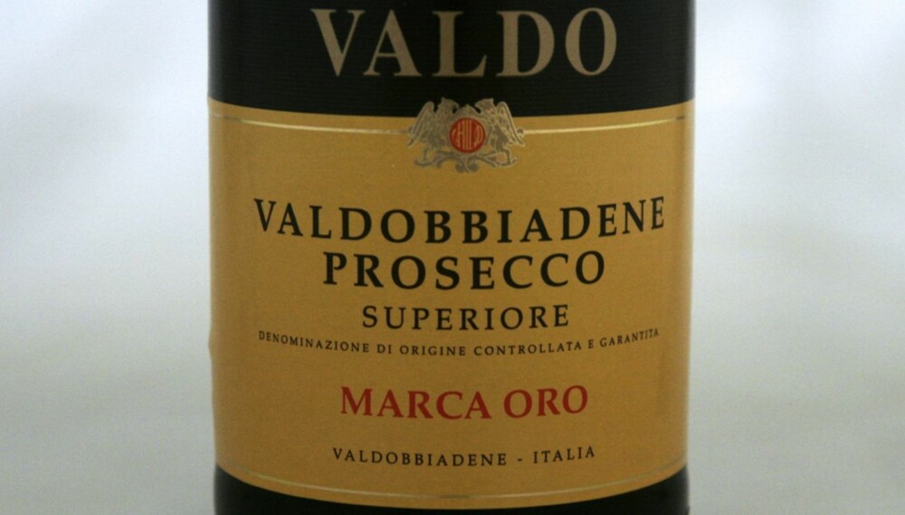 PROSECCO: Valdo Marca Oro Prosecco Superiore Extra Dry kom på delt andreplass.