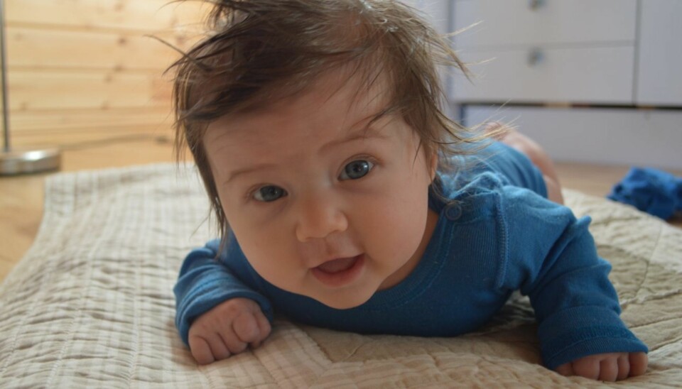 SJARMØR: Lille Ferdinand (4,5 md.) fra øya Sula utenfor Ålesund ble månedens BAM-baby i april! Mamma og fotograf Eirin Roiha Sunde og pappa Adrian Nilsen Salen er stolte foreldre.