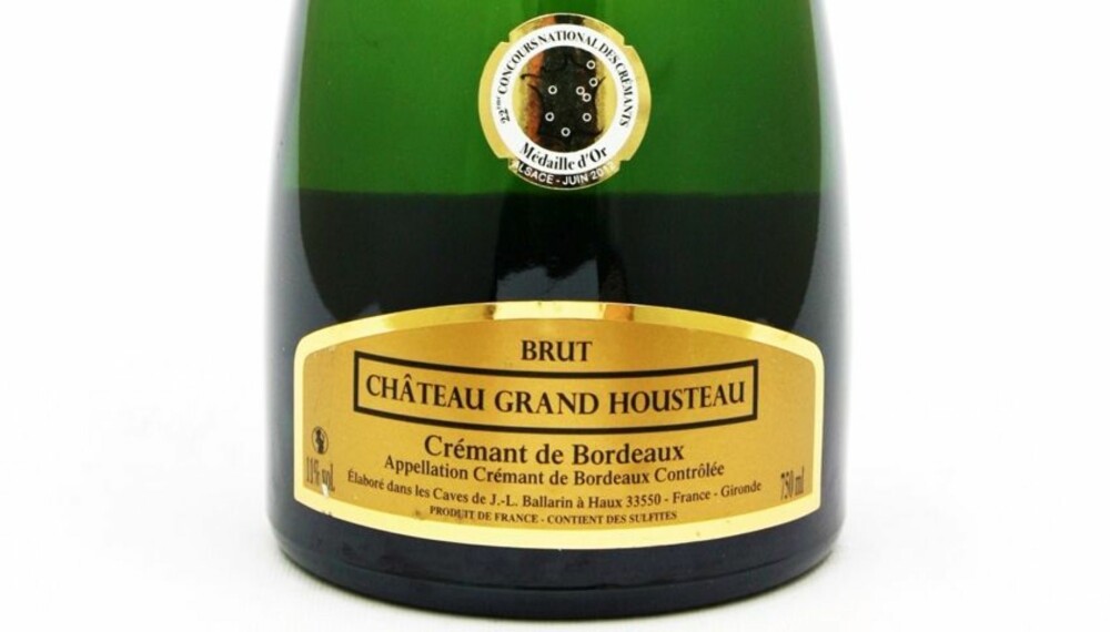 GODT KJØP: Ch. Grand Housteau Crèmant de Bordeaux Brut.