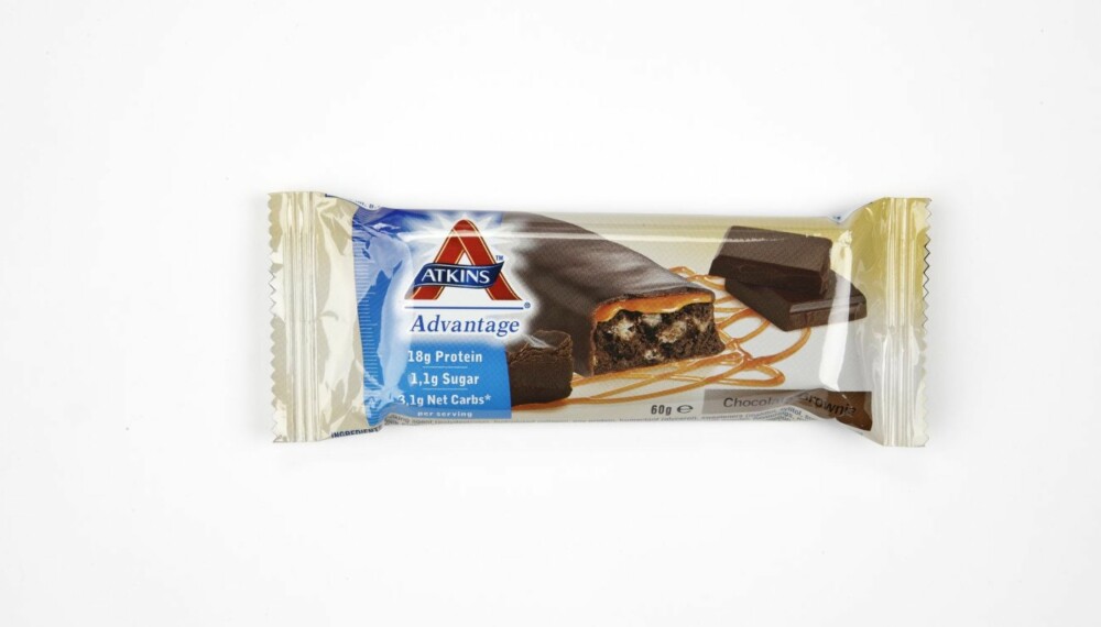 NEST BEST: Atkins Advantage Chocolate Brownie får testens nest beste resultat. NEST BEST: Atkins Advantage Chocolate Brownie får testens nest beste resultat.