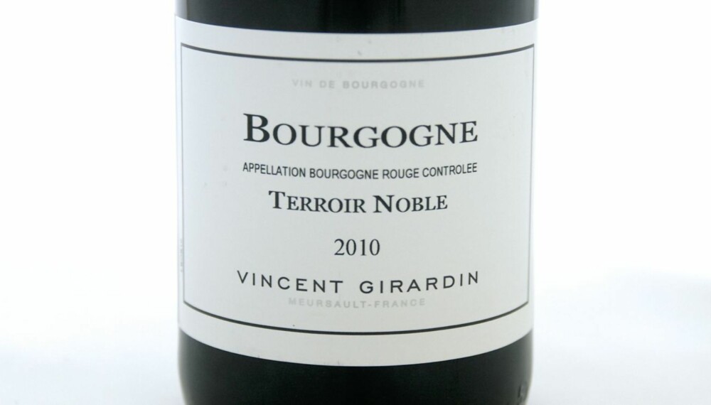 GOD TIL SOPP: Girardin Bourgogne Pinot Noir Terroir Noble  2010.