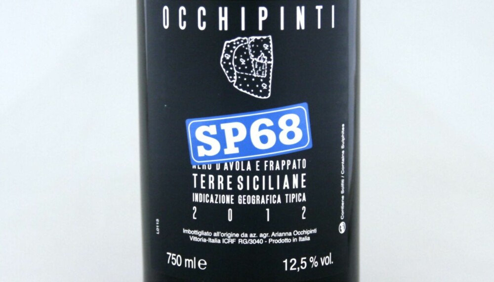 SICILIANSK: Occhipinti SP 68 Nero d'Avola e Frappato 2012 kom på førsteplass.
