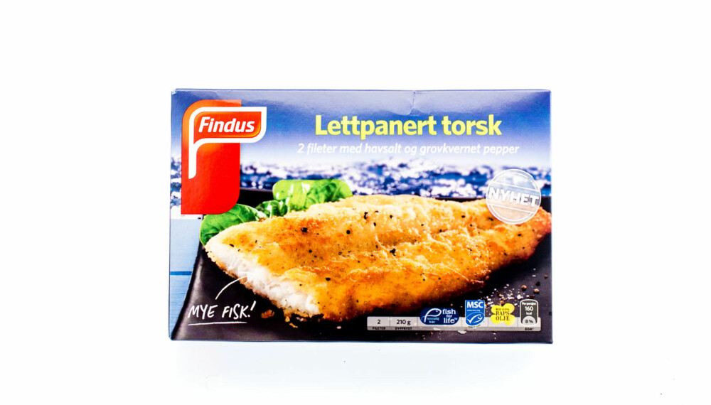 TEST AV FISKEPINNER: Findus lettpanert torsk