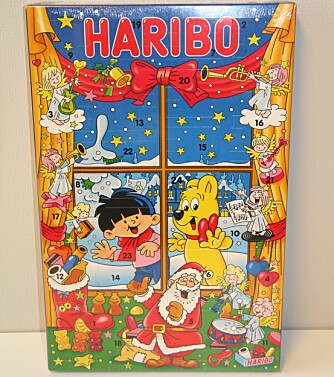 KALENDERTEST: Haribo julekalender med godteri.