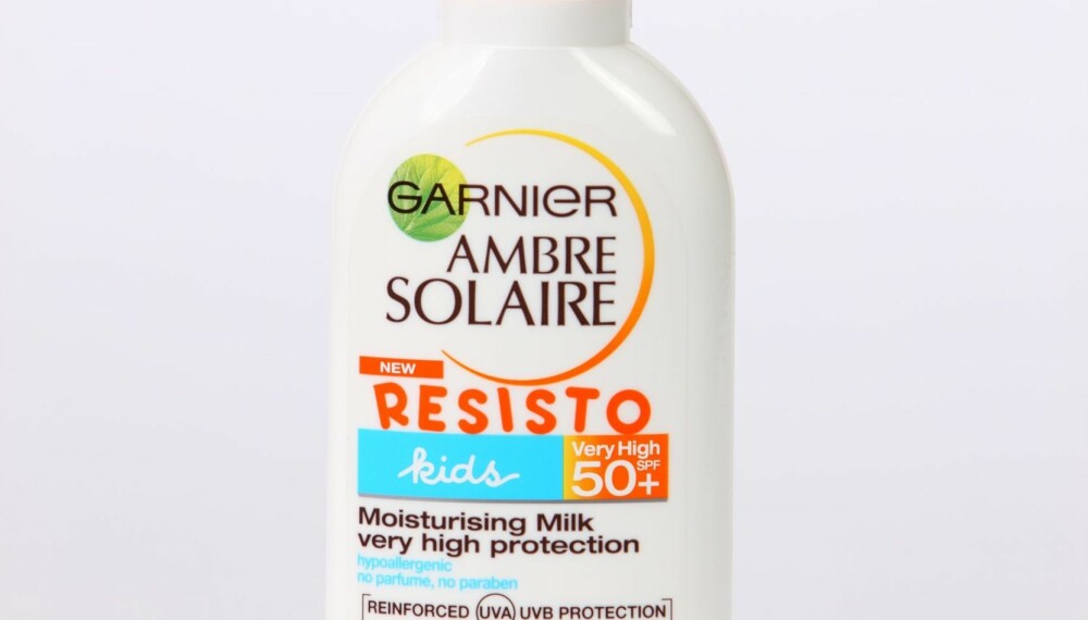 TEST AV SOLKREM: Garnier ambre solaire Resisto kids, faktor 50+ TEST AV SOLKREM: Garnier ambre solaire Resisto kids, faktor 50+