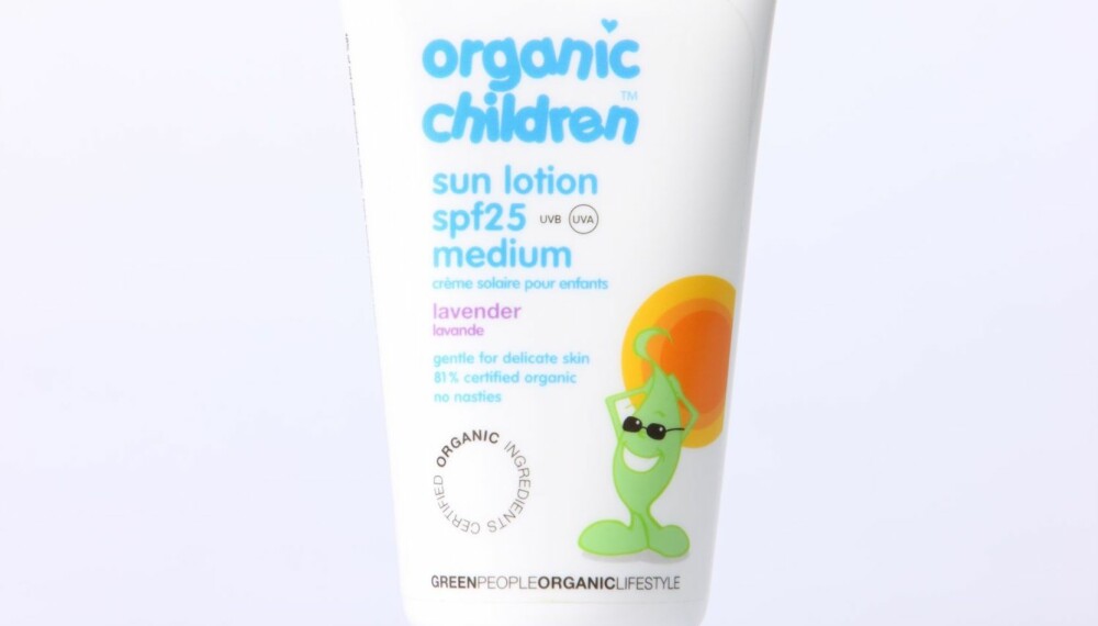 TEST AV SOLKREM: Organic children Sun lotion, lavender, faktor 25