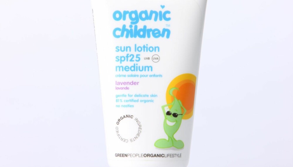 TEST AV SOLKREM: Organic children Sun lotion, lavender, faktor 25 TEST AV SOLKREM: Organic children Sun lotion, lavender, faktor 25