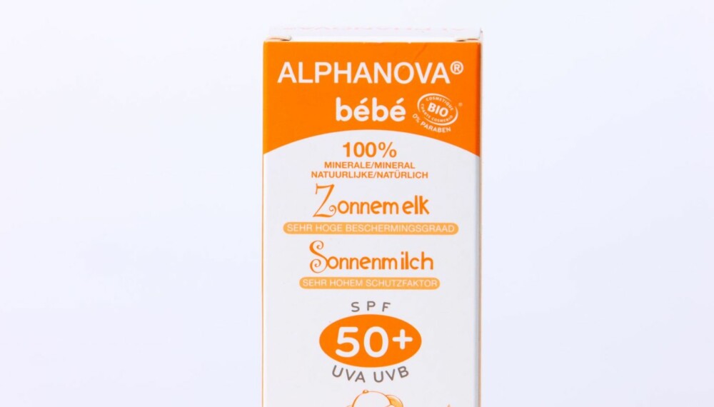TEST AV SOLKREM: Alphanova baby sun milk, faktor 50+