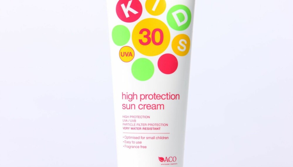 TEST AV SOLKREM: Cosmica Kids sun cream, faktor 30
