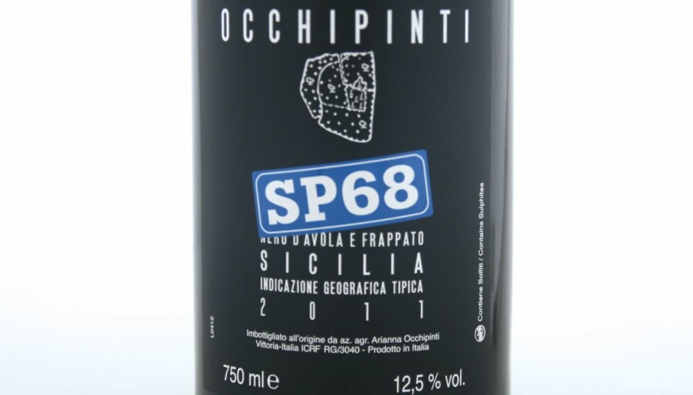 ØKOLOGISK: Occhipinti SP 68 Nero d'Avola e Frappato 2011.