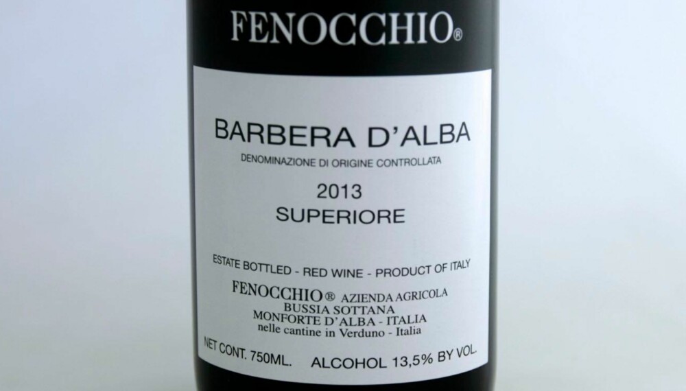 GOD BARBERA: Fenocchio Barbera d'Alba Superiore 2013.