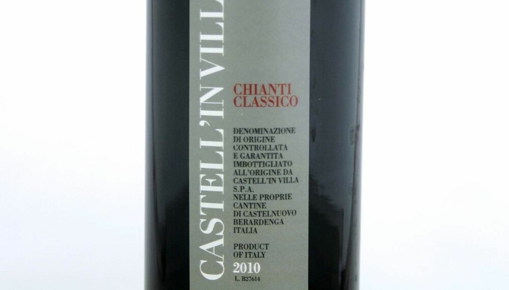 ØKOLOGISK: Castell'in Villa Chianti Classico 2010.