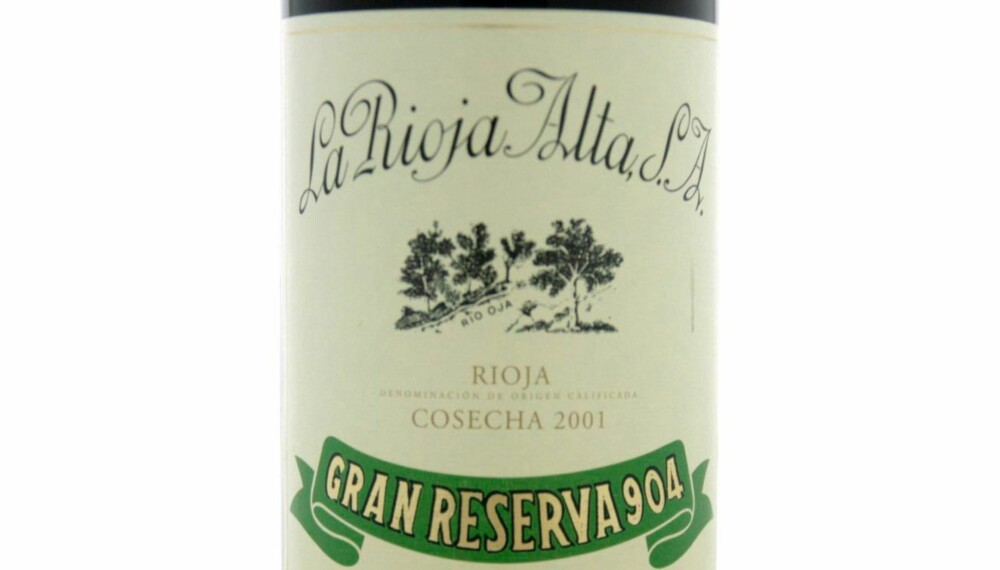 FLOTT VIN: La Rioja Alta Gran Reserva 904 2001.