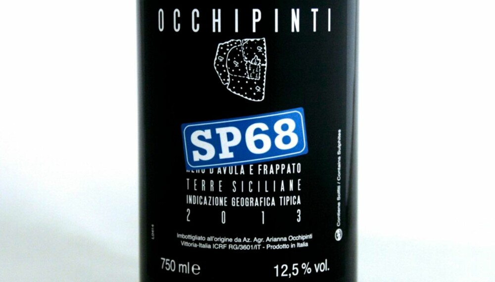 TIL PINNEKJØTT: Occhipinti SP68 Nero d'Avola e Frappato 2013.